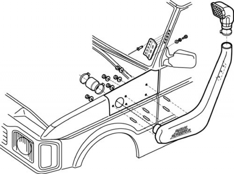 Safari-Snorkel Discovery V8 + TDI, Bj. 03/94-98, 3"